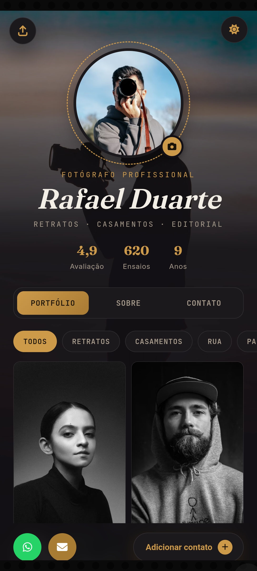 Exemplo de Bio site DeixaOn 1