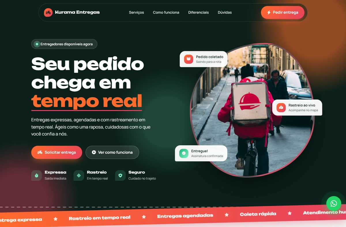 Kurama Entregas, entregas e viagens de moto com segurança e profissionalismo