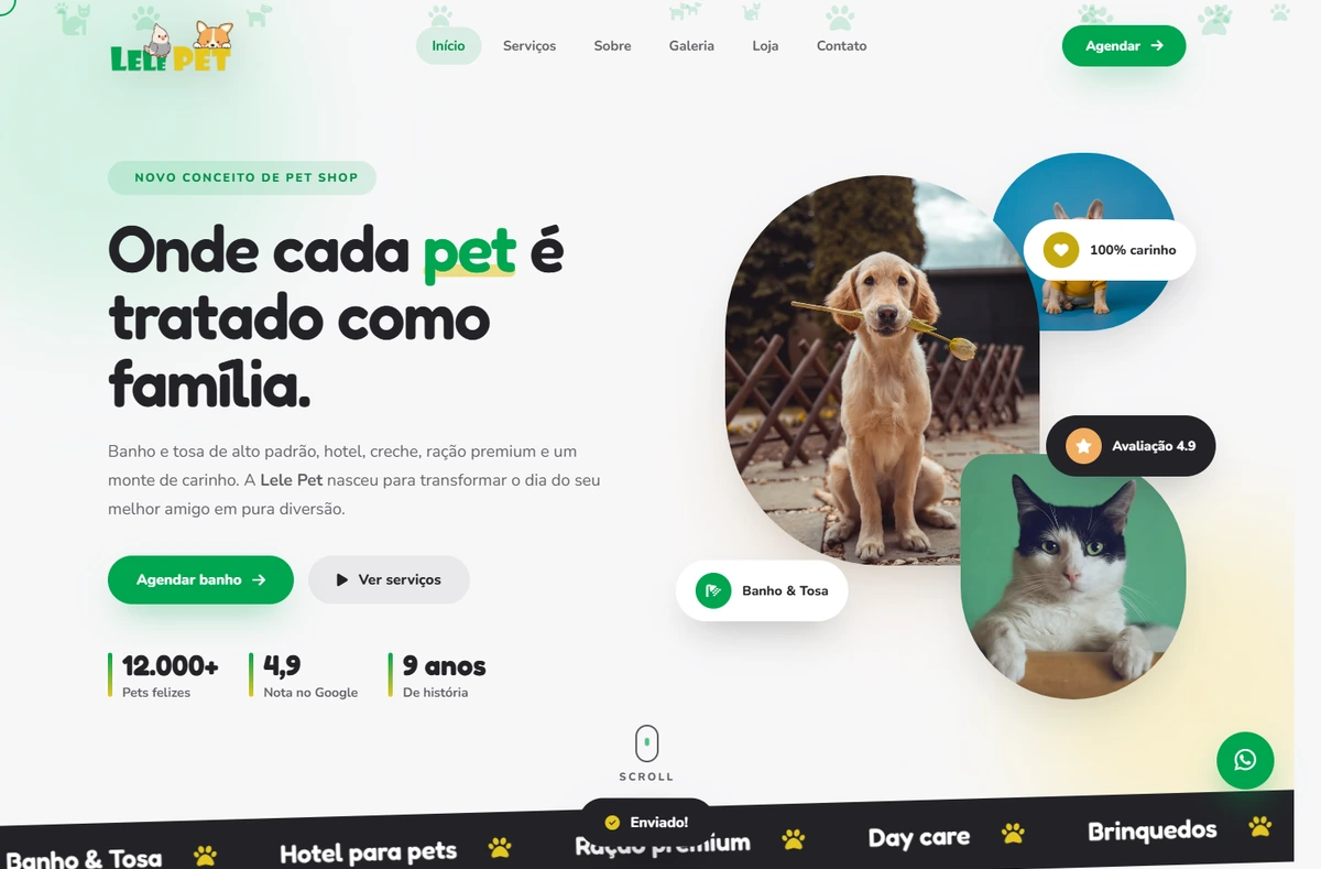 Lele Pet, pet shop completo com banho e tosa, rações e acessórios