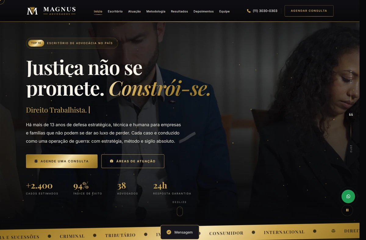 Magnus Advogados, escritório de advocacia com atendimento estratégico e humanizado
