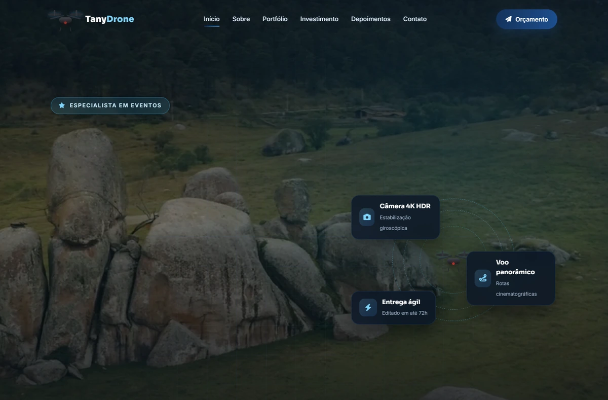 Tany Drone, imagens aéreas profissionais para grandes eventos